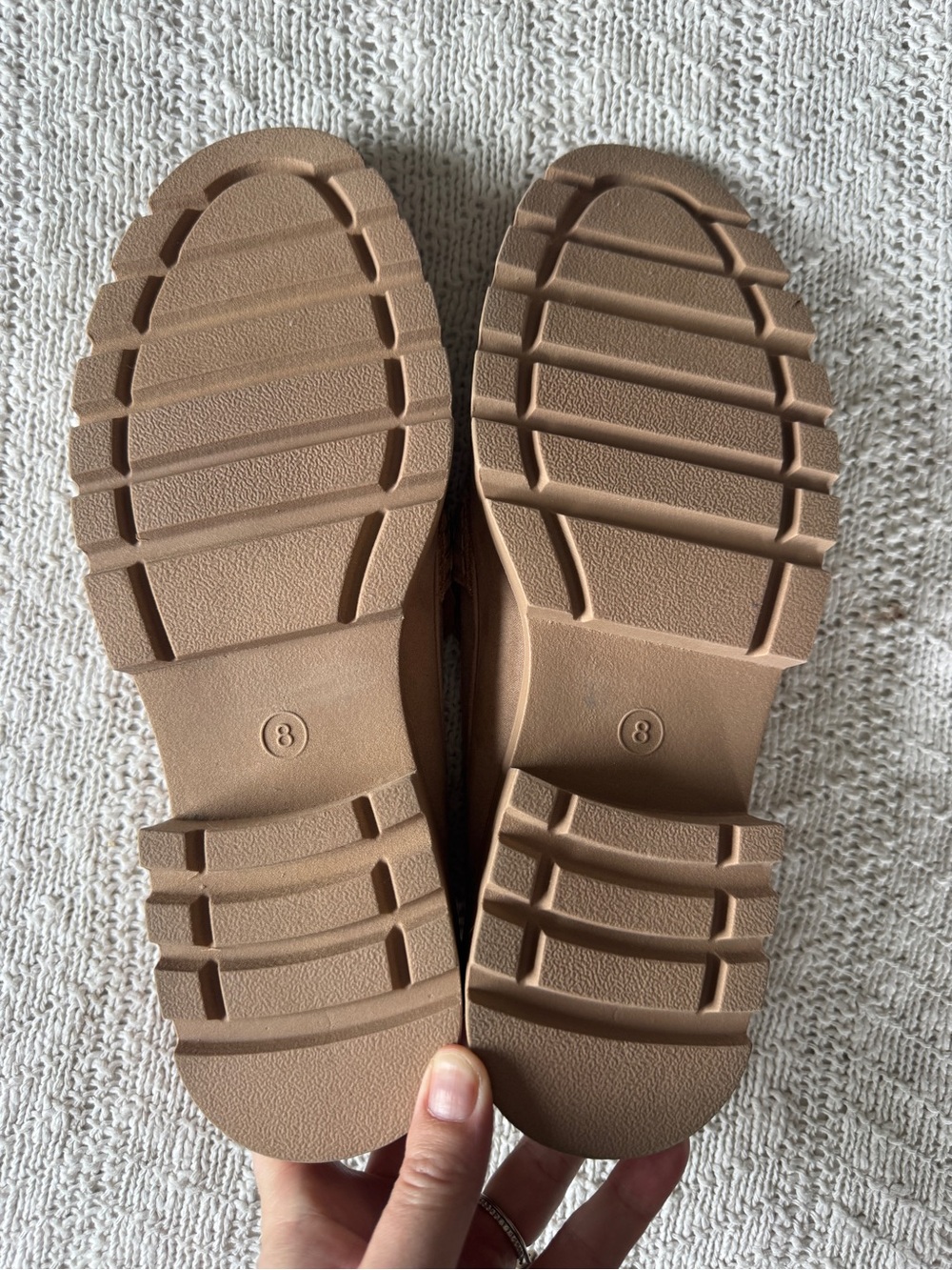 a new day Beige Chunky Lug Sole Loafers 8 NEW without box - Picture 6 of 7